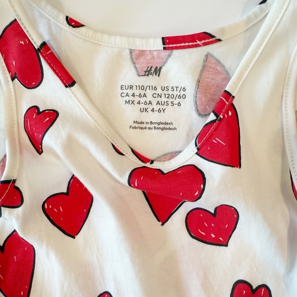 H&M 5/6T Heart Sundress - Picture 2 of 5